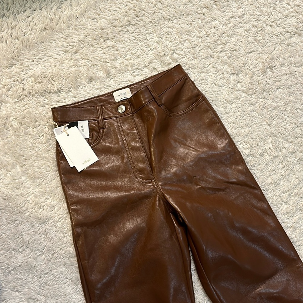 New brown leather pants. Never worn